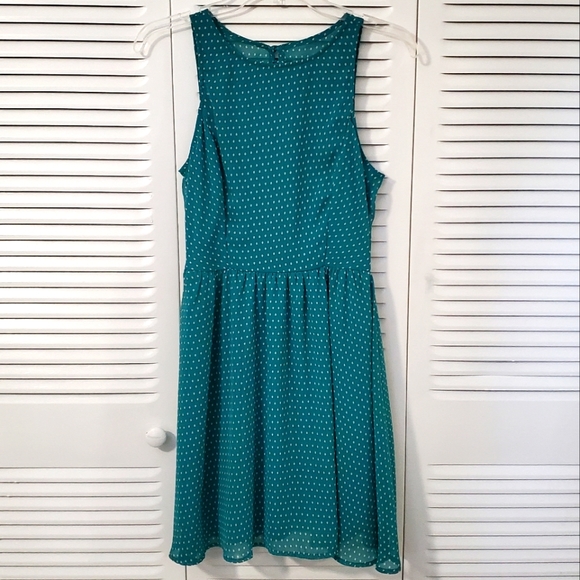 LUSH Polka Dot Dress with Open Back - Picture 1 of 7